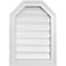 Ekena Millwork Octagonal Top Surface Mount PVC Gable Vent w/ 2"W x 1-1/2"P Brickmould Frame, 16"W x 22"H GVPOT16X2202SF - alternate 1
